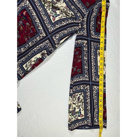 Lulus Women’s Crack A Smile Cream And Plum Multi Print Shift Dress Small - Picture 13 of 13